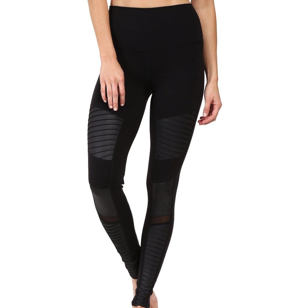 ✨ NWT 7/8 Length Black Moto Leggings | ALO Yoga